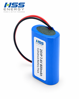 Batterie Li-ion 2S 7.4V 800mAh rechargeable avec BMS intégré pour dispositif de surveillance GPS et instrument portable OEM