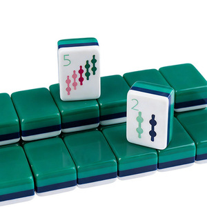 Wholesale New Miss Darling Custom Bamboo Travel <b>Mahjong</b> <b>Set</b> 160 Engraved 4 Layer Luxury Green Acrylic American <b>Mahjong</b> Tiles - Product Image 6