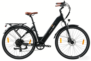 Bicicletta Elettrica da Città Rossa da <span class=keywords><strong>28</strong></span> Pollici con Motore Posteriore Bafang 36V 250W, 7 Velocità e Batteria da 20AH per 80KM di Autonomia - Product Image 2