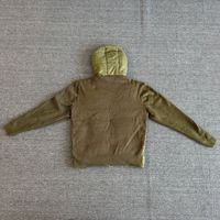 Nouvelle veste d'hiver en duvet à col montant, à capuche et fermeture éclair, avec empiècements tricotés