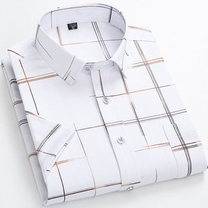 Camicie da <span class=keywords><strong>Uomo</strong></span> Casual Formali a Maniche Corte, Traspiranti, Antipiega, ad Asciugatura Rapida, Ideali per Lavoro e Business - Product Image 2
