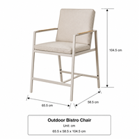 Tables et chaises d'extérieur, ensembles en aluminium à pieds hauts, style moderne minimaliste, cours, terrasses, tabourets de bar, meubles de haute qualité