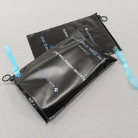 Sachet D'Emballage Imperméable en PVC Noir Mat Personnalisé avec Fermeture Éclair Coulissante pour Maillots de Bain, Vêtements, Chaussettes, en Plastique, Marque Personnalisée
