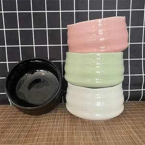 Harmony vendita calda artigianale casa prezzo a buon mercato ceramica tradizionale diversi colori ciotola Matcha in ceramica