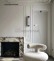 Newstar décoration intérieure cheminée Design moderne sculpture sur pierre cheminée en marbre Surround maison marbre blanc cheminée manteau