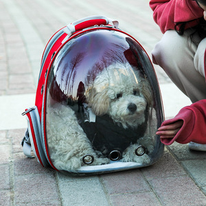 Transparent Pet Carrier Expandable <b>Backpack</b> Semi Circle Breathable <b>Cat</b> Space Bag Portable Pet Carrier for Travel - Product Image 2