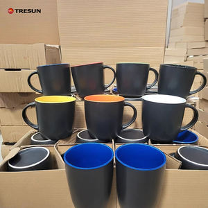 Taza de Cerámica Negra Mate Personalizada de Alta <span class=keywords><strong>Calidad</strong></span> <span class=keywords><strong>para</strong></span> Regalo Promocional, Venta al por Mayor, <span class=keywords><strong>para</strong></span> Beber Café, Leche o Té - Product Image 2