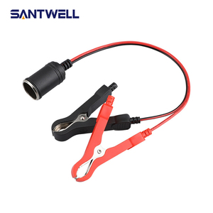 Heavy Duty 18AWG 12V/24V Car <b>Battery</b> Charging&Vehicle Equipment Universal Alligator Clip to Cigarette Lighter Socket Power <b>Cable</b> - Product Image 1