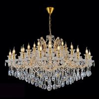 Lustre en cristal Maria Theresa de luxe en or, lampe suspendue pour la décoration de salle de banquet de mariage et de restaurant pour les hôtels