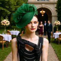 Elegante, geruite mesh-accent fascinator met kleine gebogen rand, hoofdband voor vrouwen, bruiloft, race-evenement, jurkaccessoire