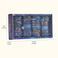 Vast Universe Decoraciones Set Oro Plata PET Washi Tape Impermeable Acrílico Galaxy Star Moon Cintas adhesivas de fusión en caliente