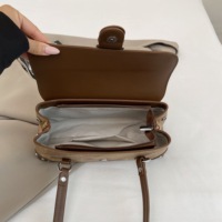 Haute qualité Vintage mode PU cuir sac à bandoulière fille épicée Y2K deux sangles à la mode sac de selle rétro sac à main