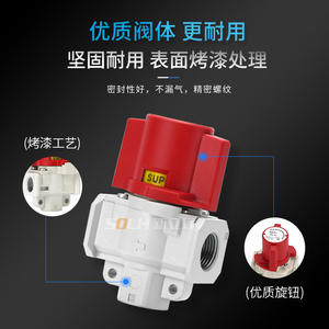 วาล์วระบายแรงดันน้ำเหลือแบบนิวเมติก VHS สำหรับสื่อของเหลว รุ่น VHS20-02A VHS30-03A VHS40-04A วาล์วควบคุมแบบแมนนวล - Product Image 2