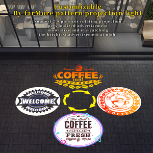 4 gobo Carousel chiếu tùy chỉnh logo quảng cáo đèn telecontrol LED Tường chiếu đèn ngoài trời không thấm nước IP67 HD & sáng - Product Image 3