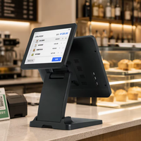 Système de point de vente à double écran LEABON 15 pouces, écran tactile, caisse enregistreuse, terminal de point de vente Windows pour restaurant, commerce de détail, supermarché