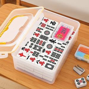 Boîte de rangement épaissie pour <span class=keywords><strong>Mahjong</strong></span>, cartes booster, transparente, portable, scellée, organisateur domestique - Product Image 1