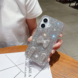 Nouvelle <span class=keywords><strong>Coque</strong></span> de Téléphone de Luxe Blanche et Rose Entièrement Ornée de Strass en Forme de Nœud pour <span class=keywords><strong>iPhone</strong></span> 17 16 15 14 13 Pro Max avec Chaîne Assortie - Product Image 4