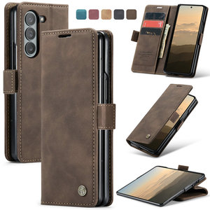 CaseMe Porte-cartes portefeuille original d'usine pour Samsung <span class=keywords><strong>Z</strong></span> Fold 6 5 4 Flip Cover Magnetic Auto Close pour Samsung <span class=keywords><strong>Z</strong></span> Fold 6 Leather - Product Image 1