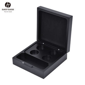 Laque de haute qualité personnalisée OEM Finition noire mate Matériau Mdf Taille compacte 2 compartiments Boîte de rangement pour capsules de café d'hôtel - Product Image 4