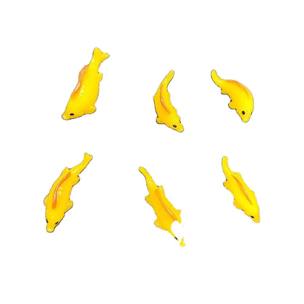 3D миниатюры рыбы из смолы Золотая рыбка сказочная садовая статуя морское животное Статуэтка Декор Кукольный дом игрушки для ювелирных украшений
