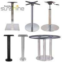 Pied de table en tube d'acier inoxydable, design moderne, best-seller, pour mobilier de restaurant, marque Sunshine.