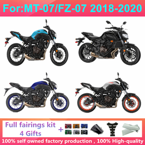 Kit de carénage complet pour moto à injection, compatible avec Yamaha MT07 FZ07 <span class=keywords><strong>MT</strong></span>-<span class=keywords><strong>07</strong></span> <span class=keywords><strong>MT</strong></span> <span class=keywords><strong>07</strong></span> 2018-2020 - Product Image 1