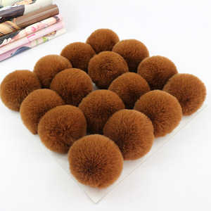 Thả Vận Chuyển 2023 8Cm New Faux Thỏ Lông Poms Poms Tóc Chuỗi Lông Quả Bóng Cho Túi Tay Vải - Product Image 6