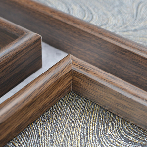 Plateau de <span class=keywords><strong>lit</strong></span> 3 pièces en MDF marron, plateau de service pour le petit-déjeuner, vaisselle pour la cuisine, la salle à manger, la salle de bain, le salon - Product Image 3