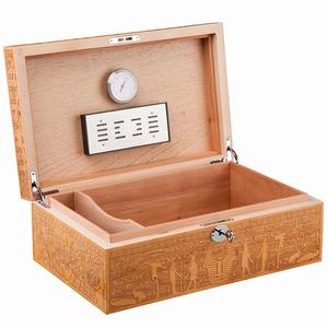 Armoire en bois de cèdre Relief personnalisé Surface de <span class=keywords><strong>parquet</strong></span> Boîte à cigares de luxe - Product Image 1