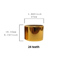 Capsules à vis électro-aluminium aluminium-plastique 20/24/28 filetages, finition brillante/mate, pour flacons cosmétiques rechargeables, doré/argenté