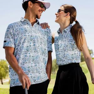 Camiseta de Golf Personalizada de Alta Calidad con Cuello de Solapa en Poliéster y Spandex, Camiseta de Golf Sublimada para Hombre al por Mayor - Product Image 3