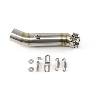 Deslizamiento para <span class=keywords><strong>Honda</strong></span> <span class=keywords><strong>CB300R</strong></span> 2013-2023 CBR300F Puntas de silenciador negras Tubo de escape medio - Product Image 1