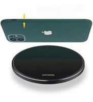Chargeur de téléphone portable sans fil rapide personnalisé en acier inoxydable 10/15W Max, chargeur de bureau portable