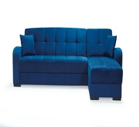 Ensemble de canapé-lit Design européen moderne en forme de L en tissu d'angle avec cadre en bois massif Dossier séparé Durable élégant Meubles de salon