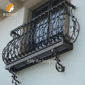 Fenêtre de terrasse en fer forgé classique européenne personnalisée <span class=keywords><strong>MILY</strong></span>, fenêtres en fer forgé pour la protection - Product Image 6