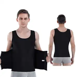 Kaus Kompresi Pria Pembentuk Tubuh Pelangsing Rompi Tank TOP Latihan Abs Pembentuk Perut Tummy Tucker Shapewear untuk Pria