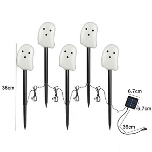 Jardín al aire libre LED Ghost Solar <span class=keywords><strong>Stake</strong></span> Lights Ground Plug-In Lámpara Nueva impermeable Decorativa Cadena de luces Patio de Halloween - Product Image 6