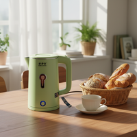 Bouilloire Électrique Sans Fil Portable Trancre en Acier Inoxydable 304, 1500W, Base Rotative à 360 Degrés, Automatique, pour Usage Domestique