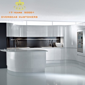 17 years 5000+ overseas customers high gloss kitchen cabinets lacquer kitchens cabinets modern Kitchen Cabinet Set