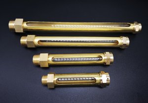 Jauge de niveau d'huile en laiton en forme de <span class=keywords><strong>L</strong></span>, filetage 1/4" 3/8" 1/2", indicateur de niveau à verre de visualisation pour système de lubrification de réservoir hydraulique - Product Image 5