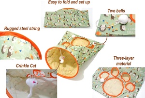 Nouveau sac <span class=keywords><strong>tunnel</strong></span> pour chat le plus vendu avec papier sonore jouets interactifs pour chat pour <span class=keywords><strong>tunnel</strong></span> pour chats d'intérieur - Product Image 3