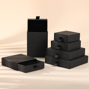 Boîtes en velours et plastique pour bijoux, coffret cadeau pour ensemble de bijoux avec logo personnalisé - Product Image 2