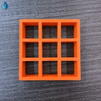 Grille de plateforme en fibre de verre pour eau de mer 38x38mm, panneau moulé en PRV ignifuge, OEM