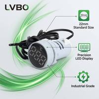 Termómetro Digital Electrónico MINI LVBO de Venta Directa, Registrador de Temperatura, Termómetro de CA con Indicador Luminoso LED de 22MM, Precisión del 2%