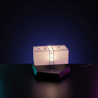 Lampe à monnaie GTA à lévitation magnétique - Lumière LED flottante en forme de dollar, Décoration de salle de jeu, Veilleuse RGB