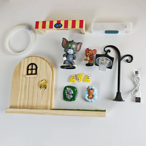 Adesivi per Interruttori a Muro in Legno Massello con Simpatici Gatti <span class=keywords><strong>e</strong></span> Topolini dei Cartoni Animati, Copertura per Prese Elettriche, Decorazione per la Casa - Product Image 4