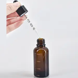 पैमाने के साथ Dropper बोतल 5ml-100ml अभिकर्मक आँख ड्रॉप एम्बर ग्लास Aromatherapy तरल पिपेट बोतल Refillable बोतलें यात्रा