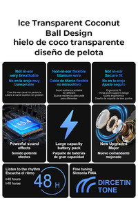 Tai nghe không dây khử tiếng ồn MINISO MS162 chất lượng âm thanh HiFi 5.4 cho Bluetooth, dịch thuật thông minh AI, màn hình kỹ thuật số - Product Image 3