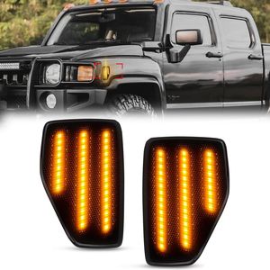 Feux de signalisation LED 12V clignotants pour Hummer H3 2005-2010 H3T 2009-2010 Répétiteur latéral de marqueur réflecteur Garde-boue avant - Product Image 1