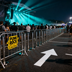 Оцинкованный металлический барьер для пешеходов, концертный металлический ограждение для обеспечения безопасности дорожного движения и контроля толпы, высококачественные дорожные барьеры - Product Image 6